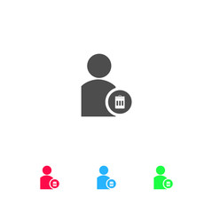 Remove contact icon flat