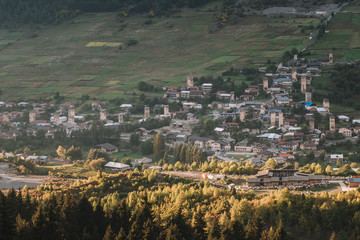 Old Mountain Village In The Autumn