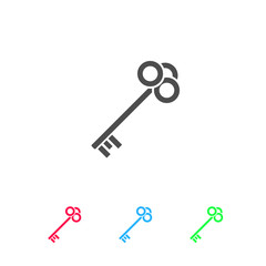 Key icon flat