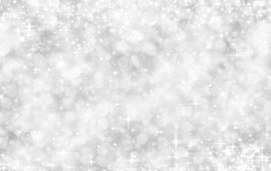 Shiny white and silver christmas bokeh background