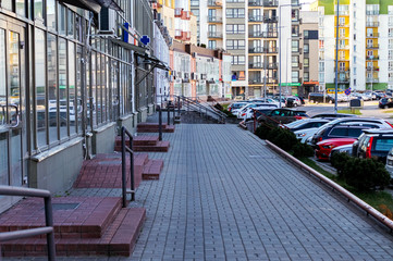 04-19-2020. Vilnius, Lithuania. Empty city street during the outbreak of COVID -19.