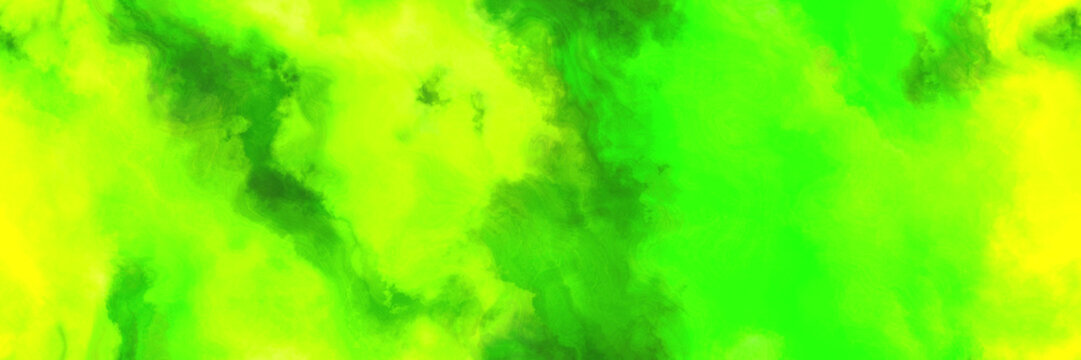 seamless abstract watercolor background with watercolor paint with neon green, chart reuse and forest green colors and space for text or image