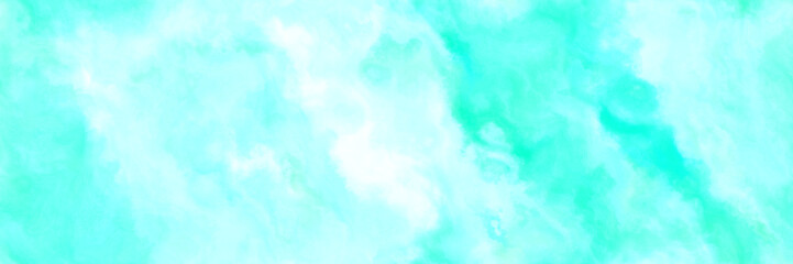 repeating abstract watercolor background with watercolor paint with pale turquoise, aqua marine and turquoise colors and space for text or image