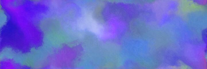 repeating pattern abstract watercolor background with watercolor paint with slate blue, blue violet and light pastel purple colors. can be used as web banner or background