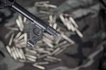 Ammunition, rifle bullets, artillery, weapons for war, defense and attack
