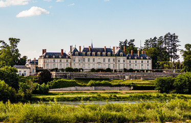 Fototapeta na wymiar Medieval Chateau Menars in Loire Valley in France. 