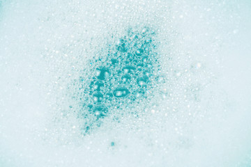 Green lather background, top view.