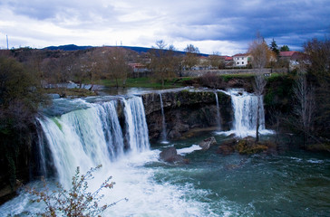 waterfall in the mountains