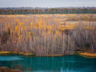 Autumn landscape in the Romance mountains