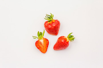 Sweet fresh strawberry isolated on white background
