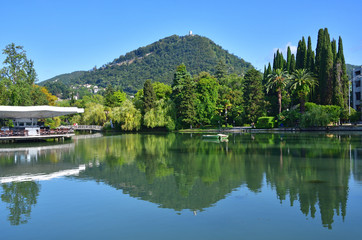 New Athos, Abkhazia. One of the many ponds in summer