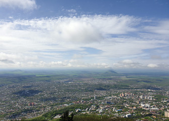 aerial view of the city