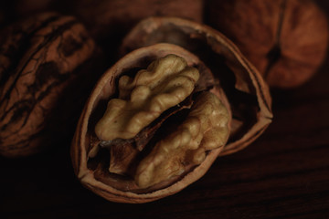 photos of walnuts made with a macro lens in Galicia, Sapin