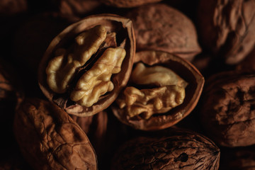 photos of walnuts made with a macro lens in Galicia, Sapin