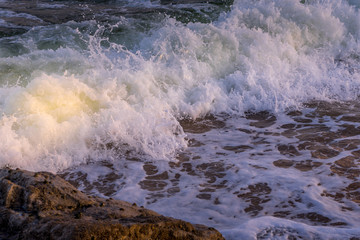 water flowing over rocks