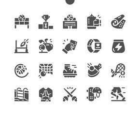 Fototapeta premium Sport Well-crafted Pixel Perfect Vector Solid Icons 30 2x Grid for Web Graphics and Apps. Simple Minimal Pictogram