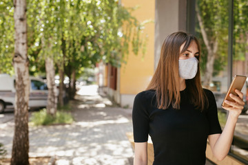 Fototapeta premium Female Portrait With Mask