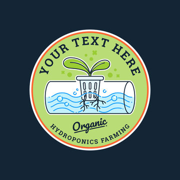 Hydroponics Farming Logo Vector Template
