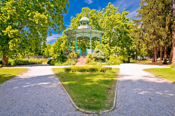 Town of Koprivnica park walkway and pavillion view