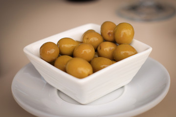 photos of some olives in a bar in Galicia, Sapin.