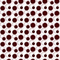 Seamless abstract geometrical circle pattern white isolated background - vector illustration.