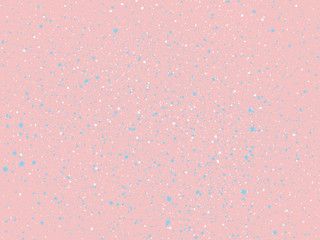 Abstract baby pink background with white and blue spots