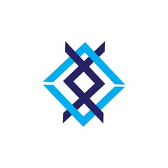 business corporate cube and chain illustration logo vector design