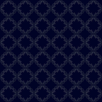 Navy Blue Wallpaper, Vector Background with silver ad gray, Luxurious, Wallpaper, Luxury geometric seamless vector pattern in vintage fashion design, printing, fashion design,wedding and invitation.