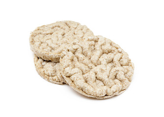 Cereal puffed sandwiches isolated on white background