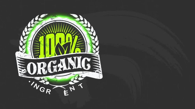 rock and roll fancy organic produce and crop ranch sign for showcase with old-fashioned chalk font on black background