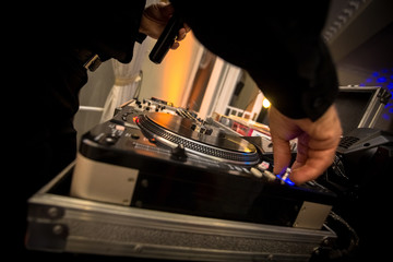 DJ console, electronic and dance music, wedding party