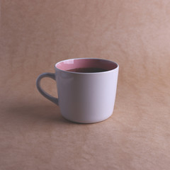 items on the desk on beige background representing  working or studying process concept