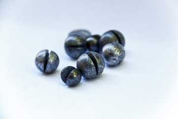 blueberries on a white background