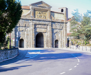 Bergamo in Italy. Famous buildings in Bergamo

