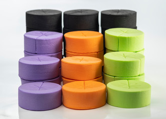 multicolored foam cloning collars for hidroponics and aeroponics