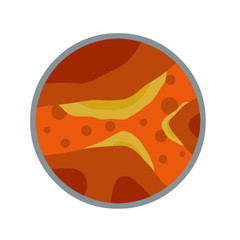 Cholesterol in vein and arteries. Heart and organ disease. Blockage and obstruction of canal. Magnified view under microscope. Health problem. Flat medical education