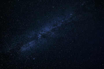 Milky way at black night sky