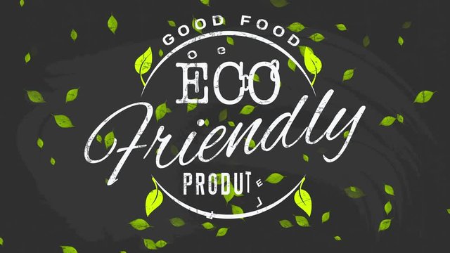 minimalist eco kind products promotion for good healthy life prolonging nourishment with letters on a chalkboard