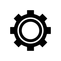 gear machine silhouette style icon