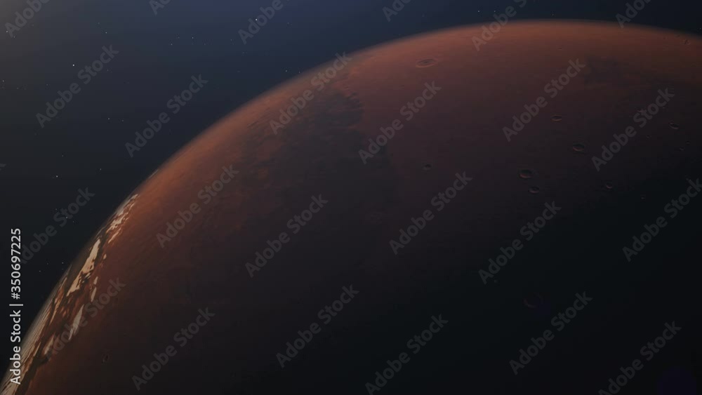Poster the process of terraforming mars. the phased appearance of the atmosphere and clouds as a result of 