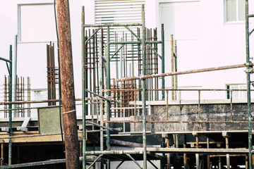 View of a new building in construction
