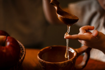 pouring coffee into cup