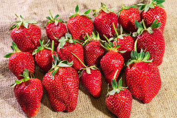 Tasty, fresh and juicy strawberries. Healthy food
