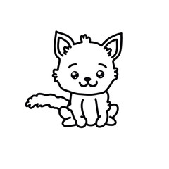 Chinese New Year kawaii zodiac animals clipart on a white background,Dog, puppy, corgi