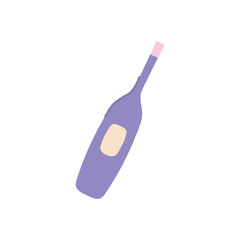 digital thermometer icon, flat style