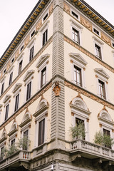 The facade of building in Florence, Italy