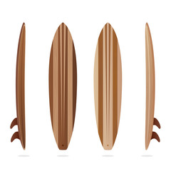 Wooden retro surfboard with side view. To see the other vector surfboard illustrations , please check Surfboards collection.