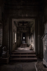 ancient temple in archaeological site country, Angkor Wat