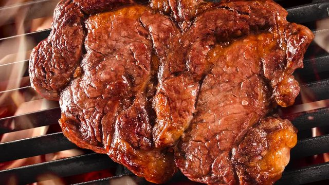 Ancho, traditional Brazilian barbecue. Smoke