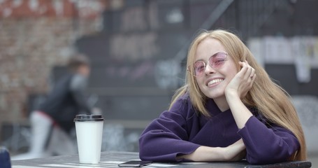 woman drinkking with coffee